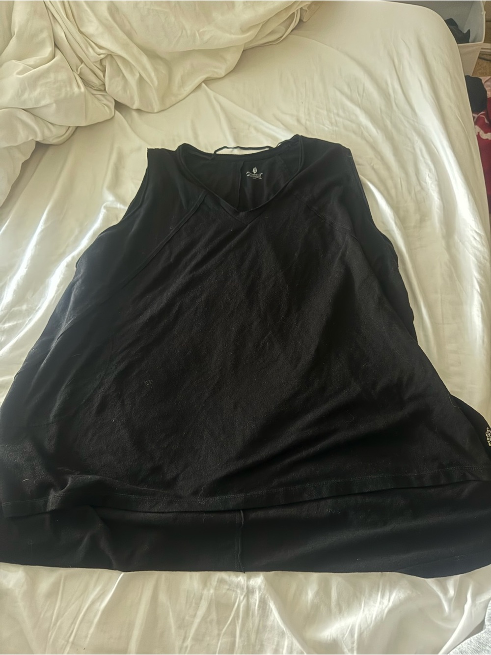 Free People Black V-Neck Sleeveless Tank